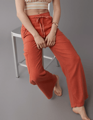 🔥2024 New Arrival🔥Linen-Blend Wide-Leg Cargo Pant