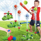 🎁Last Day Promotion 49% OFF🔥Intoypad 4-in-1 Kids Water Sprinklers T Ball Set & Water Ball Toy, Crocodile Baseball Sprinkler for Backyard Outdoor Summer Toys for Boys Girls Outside Yard Water Game Toys for Kids Toddlers Ages 3-8