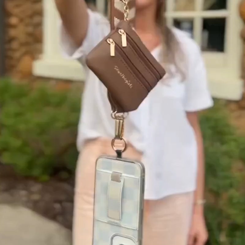 ❣️HOT SALE-49% OFF📱Crossbody Phone Strap with Zippered Pouch
