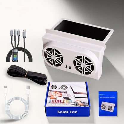 🔴🌡️ RED HEAT WARNING! Solar Car Ventilator Fan – Drops Cabin Temp by 20°C, No Battery Needed, Protects Kids & Pets from Deadly Heat
