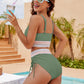 🔥Summer Sale 49% OFF💥👙High Waisted Tummy Control Color Block Bikini Sets