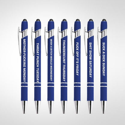 🔥NEW YEAR SALE 49% OFF🔥Funny Stress-Relief Daily Quotes Metal Ballpoint Pen Set 🎁