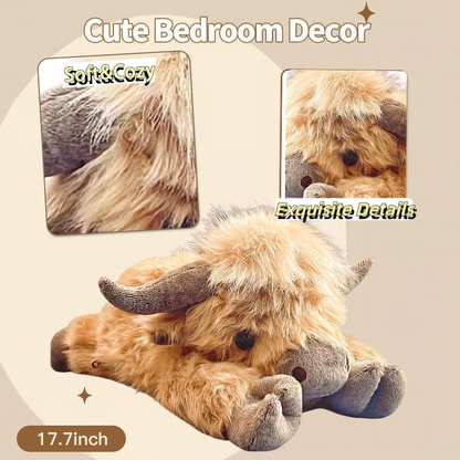 🎄 Holiday Essentials 🐮Highland Cow Plush Toy – Cute & Cuddly Highland Cow Soft Toy Gift