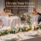 💐BUY 2 GET 1 FREE +  50% OFF!🎀Gold Metal Floral Hoop Centerpiece with Wooden Stand