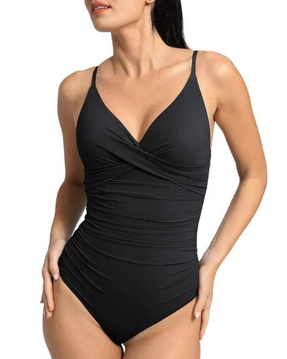 🔥Last Day Special Price £16.98!!💥-👙Ruched Cross-Front Sculpting One-Piece Swimsuit