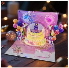 🎉LAST DAY SALE 70% OFF!!🎉3D Pop Up Musical Birthday Card with Lights & Song🎵🎂