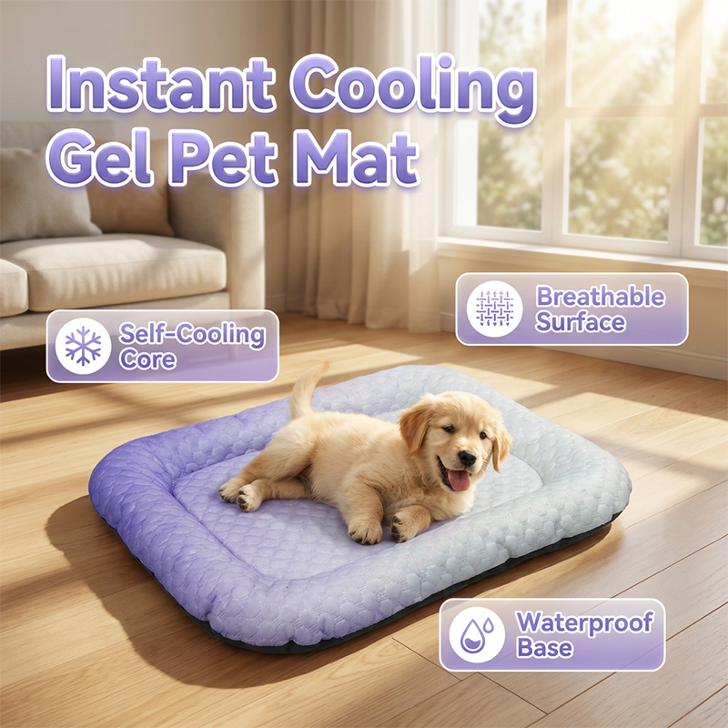 🎁Last Day Promotion 49% OFF🔥❄Pawchill™🇬🇧Pet Cooling Mat for Dogs & Cats 🐾  Naturally Cool Ice-Silk Pad • Breathable, Washable & Soft 🌿  For Floors, Sofas & Car Travel • Multiple Sizes • Gradient Colours ☀️🐶🐱
