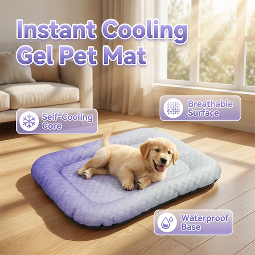 🎁Last Day Promotion 49% OFF🔥❄Pawchill™🇬🇧Pet Cooling Mat for Dogs & Cats 🐾  Naturally Cool Ice-Silk Pad • Breathable, Washable & Soft 🌿  For Floors, Sofas & Car Travel • Multiple Sizes • Gradient Colours ☀️🐶🐱