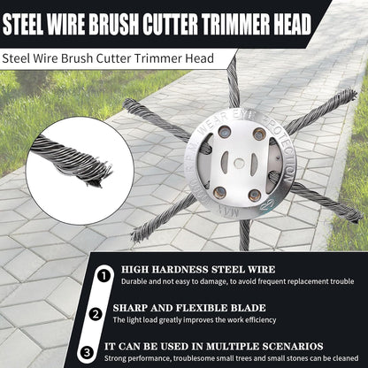 ✨Last Day Promotion 50% OFF✨6 inch Steel Wire Brush Cutter Trimmer Head