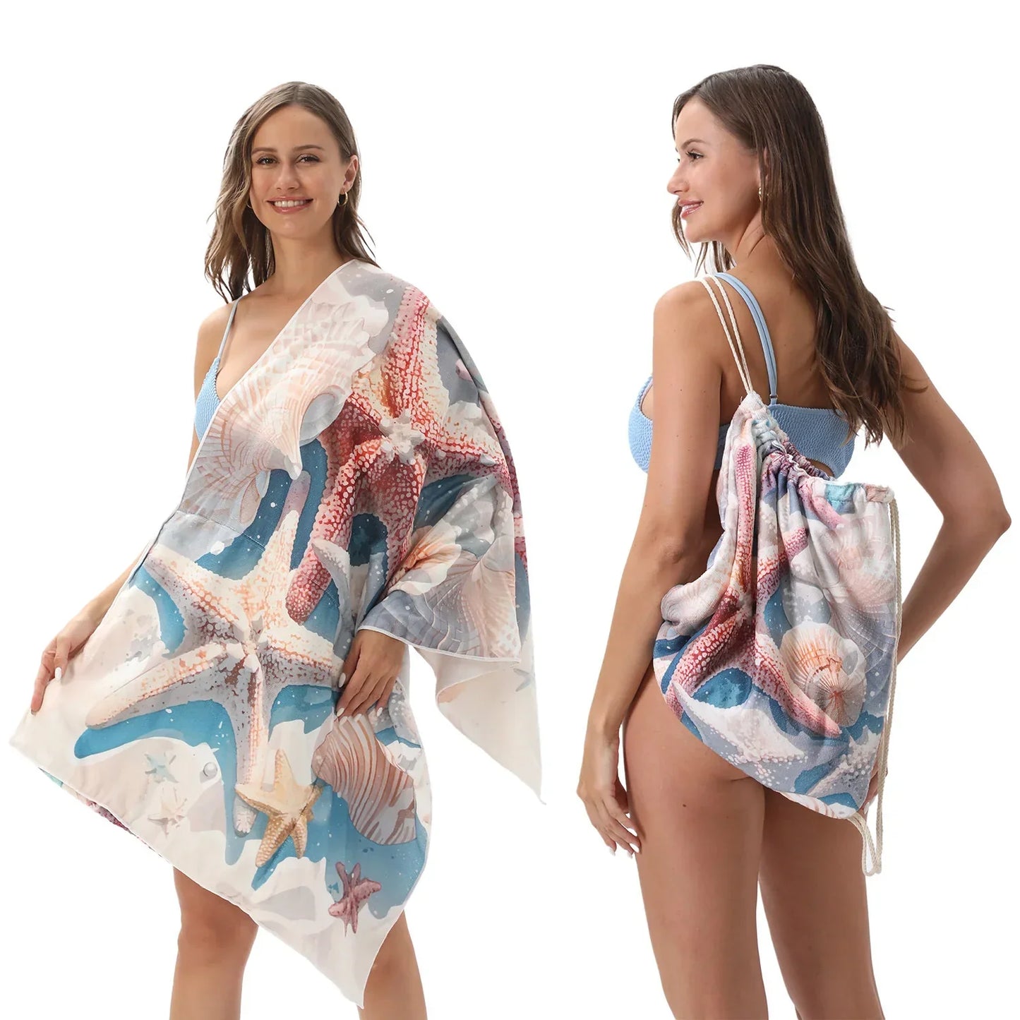 🔥Hot Sale 51% OFF🔥🏖️ 2-in-1 Organic Cotton Towel Bag