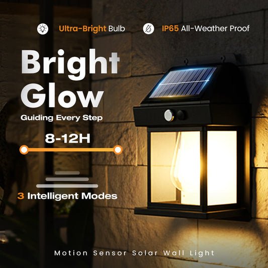🎁 50% OFF! 💡 SOLAR WALL LIGHT - Motion Sensor & Weatherproof 🌟🛒