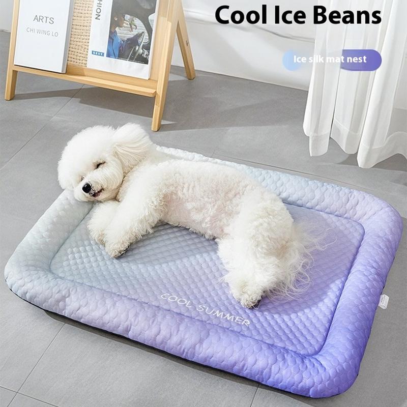 🎁Last Day Promotion 49% OFF🔥❄Pawchill™🇬🇧Pet Cooling Mat for Dogs & Cats 🐾  Naturally Cool Ice-Silk Pad • Breathable, Washable & Soft 🌿  For Floors, Sofas & Car Travel • Multiple Sizes • Gradient Colours ☀️🐶🐱