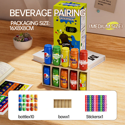 🎁Last Day Promotion 49% OFF🔥Baby Memory Matching Game, 10 Drink Bottle Pairs Toy, Color Recognition & Cognitive Development, Interactive Parent-Child Fun Activity