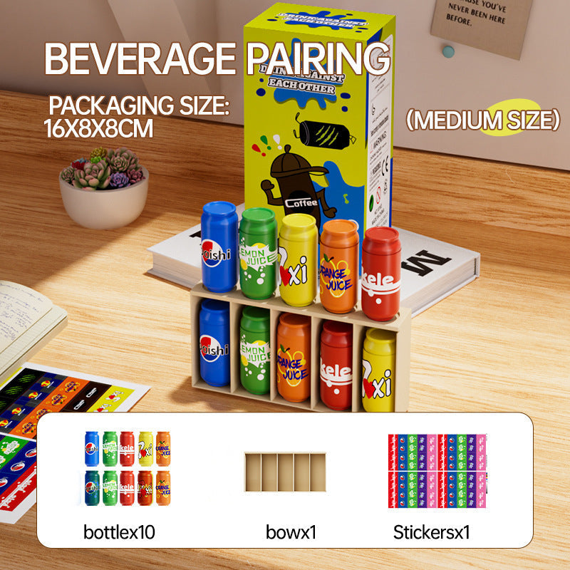 🎁Last Day Promotion 49% OFF🔥Baby Memory Matching Game, 10 Drink Bottle Pairs Toy, Color Recognition & Cognitive Development, Interactive Parent-Child Fun Activity