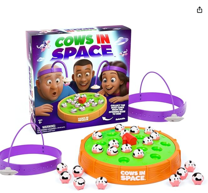 😍2026 NEW SALE-49% OFF😍Cows In Space Board Game, Family Interactive Head Catch Cow Figure Party Game for Kids & Adults