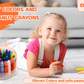 🎨 Washable Jumbo Crayons for Kids - 12/24/36 Colors Non-Toxic, Safe, and Fun Art Supplies