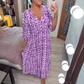 🔥LAST DAY SALE 60% OFF🌷Bohemian Casual Print V-neck Shirred Waist Long Dress