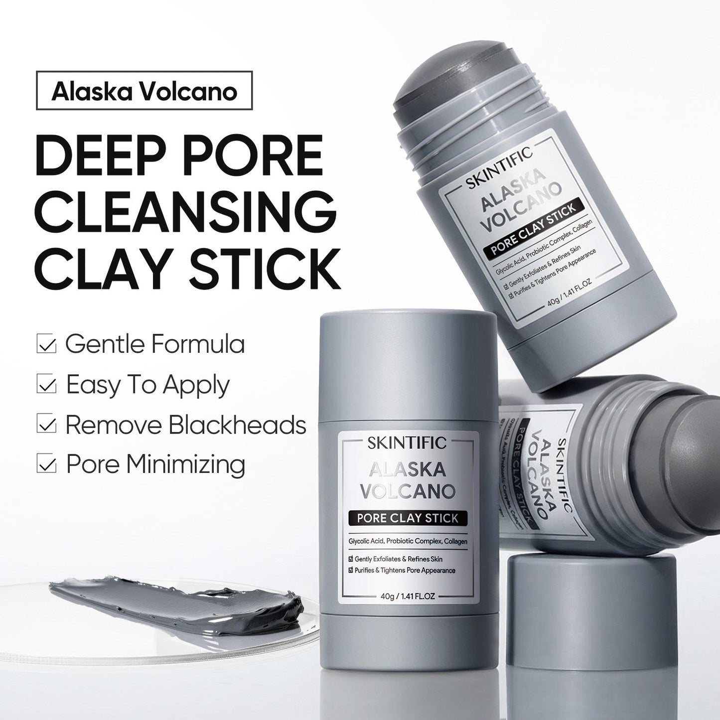 🔥 Final Day: £7.99 Only⏰️Alaska Volcano Pore Clay Stick