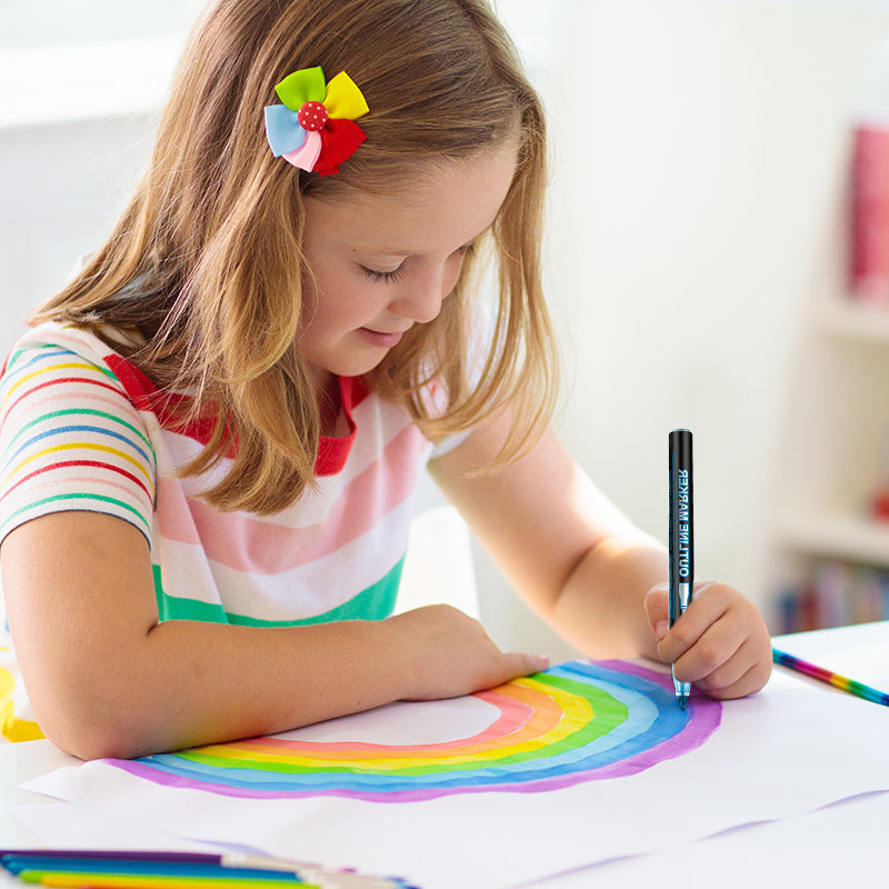 🎄Christmas Flash Sale 49% OFF 🎅Glitter Double Outline Coloring Marker Set🖌️