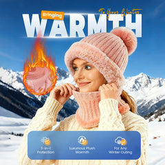 🎁Hot Sale 60% OFF🔥Women's Winter One-Piece Knitted Beanie Scarf Mask