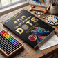 🎨Color by Number Dot Book, 100 Pages Black Background Mystery Puzzles, Large Print A4 Activity Book, Stress Relief Gift for Adults & Teens