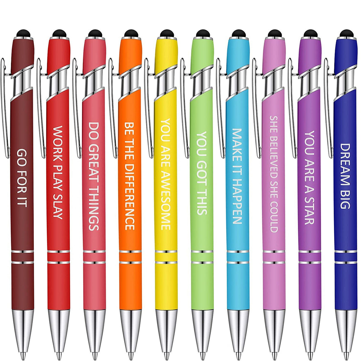 🔥NEW YEAR SALE 49% OFF🔥Funny Stress-Relief Daily Quotes Metal Ballpoint Pen Set 🎁