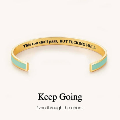 🌸LAST DAY SPECIAL PRICE!!🌸This Too Shall Pass - Hidden Message Inspirational Cuff Bracelet