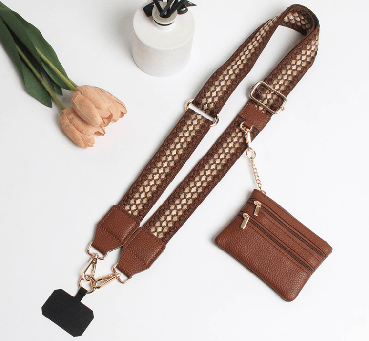 ❣️HOT SALE-49% OFF📱Crossbody Phone Strap with Zippered Pouch