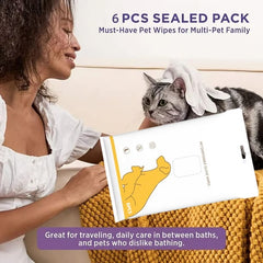 🔥Best-selling in 2025🔥Deodorizing Pet Glove Wipes For Dogs（6Pcs）