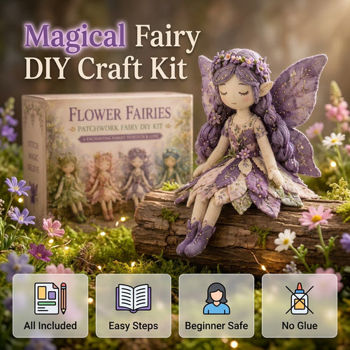 🌸LAST DAY SPECIAL PRICE!!🌸 Flower Fairies Patchwork DIY Kit 🧚‍♀️4 Whimsical Fairy Dolls Sewing Kit