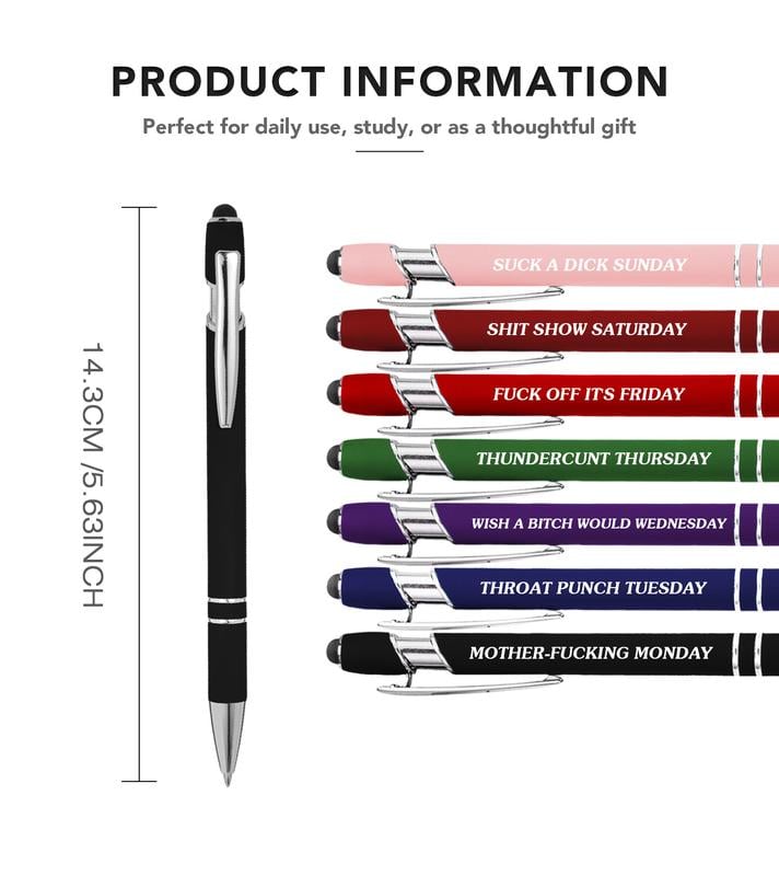 🔥NEW YEAR SALE 49% OFF🔥Funny Stress-Relief Daily Quotes Metal Ballpoint Pen Set 🎁