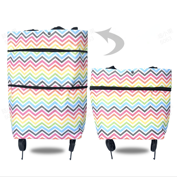 🌸LAST DAY SPECIAL PRICE!!🌸🛒 Foldable Grocery Cart Bag – The Rolling Shopping Bag That Saves Your Back