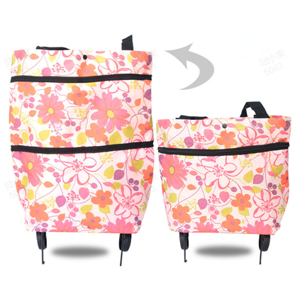 🌸LAST DAY SPECIAL PRICE!!🌸🛒 Foldable Grocery Cart Bag – The Rolling Shopping Bag That Saves Your Back