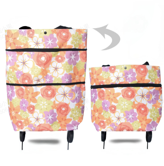 🌸LAST DAY SPECIAL PRICE!!🌸🛒 Foldable Grocery Cart Bag – The Rolling Shopping Bag That Saves Your Back