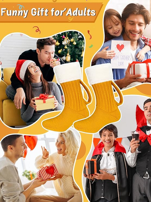 🎅Christmas HOT SALE💞50K+ SOLD!✨3D Knitted Beer Cup Novelty Socks