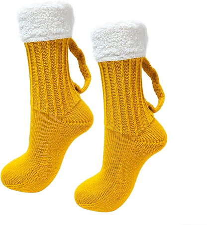🎅Christmas HOT SALE💞50K+ SOLD!✨3D Knitted Beer Cup Novelty Socks