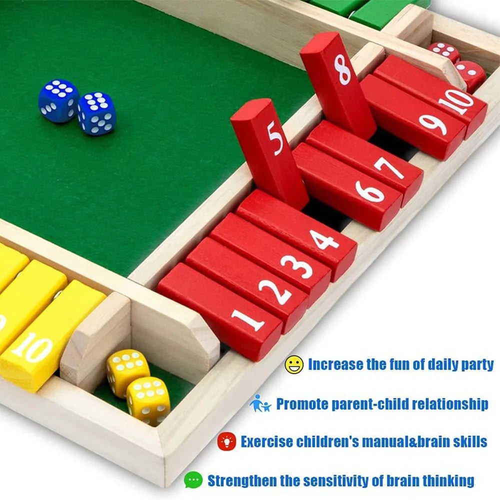 🎁Last Day Sale 70% OFF!!🎄🎁50K+ SOLD! Almost Gone✨SHUT THE BOX-WOODEN DICE BOARD GAME