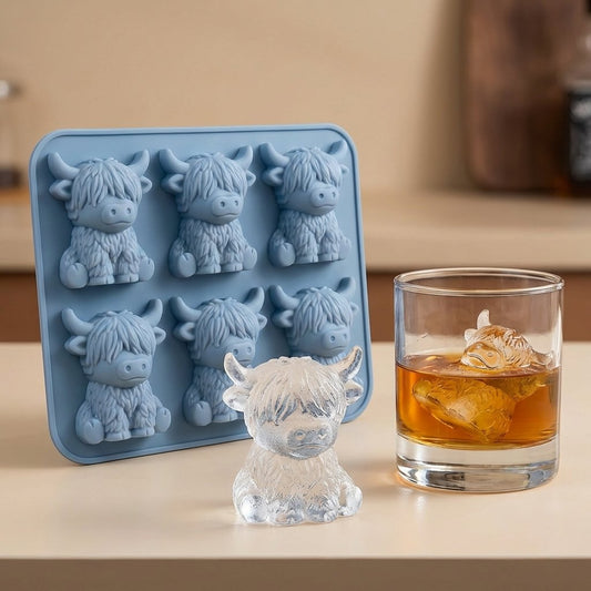 💥Last Day Special Sale 49% OFF🐮 Mini Highland Cow Ice Cube Mold – Cute 3D Ice for Drinks, Parties & Gifts