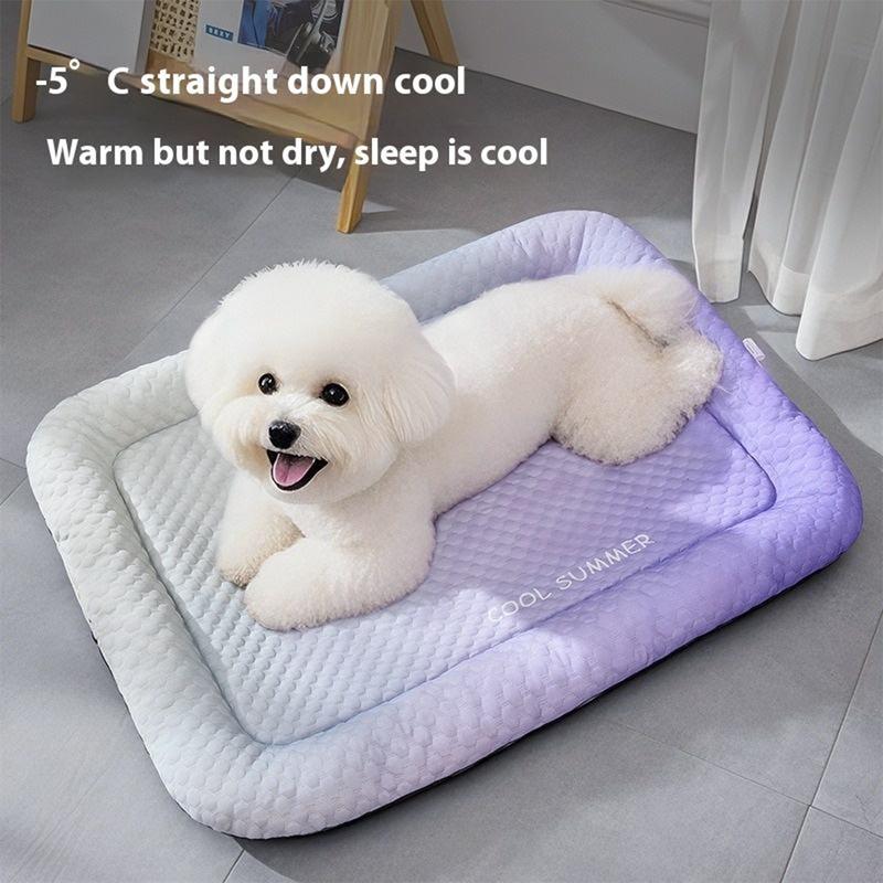 🎁Last Day Promotion 49% OFF🔥❄Pawchill™🇬🇧Pet Cooling Mat for Dogs & Cats 🐾  Naturally Cool Ice-Silk Pad • Breathable, Washable & Soft 🌿  For Floors, Sofas & Car Travel • Multiple Sizes • Gradient Colours ☀️🐶🐱