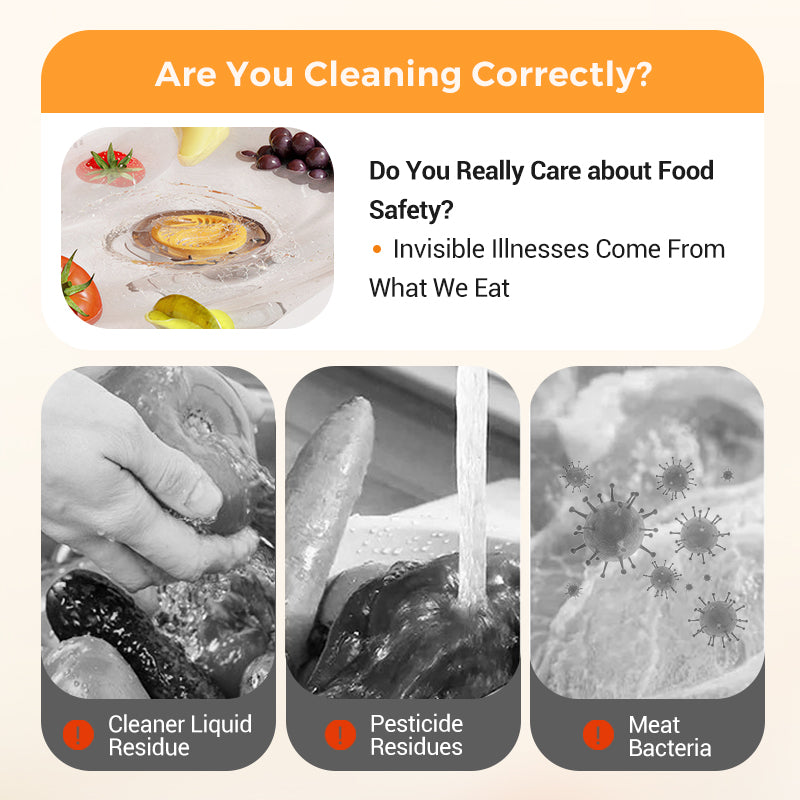 🎉Hot Sale 60% OFF🎉Wireless Waterproof Portable Food Cleaner & Purifier🍉🥬