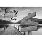 ❣️DIY Your Family Names❣️ Premium Canvas Poster -River Pier A Little Whole Lot of Love