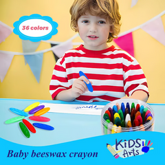 🎨 Washable Jumbo Crayons for Kids - 12/24/36 Colors Non-Toxic, Safe, and Fun Art Supplies