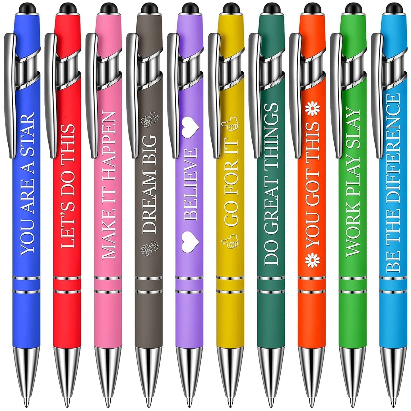 🔥NEW YEAR SALE 49% OFF🔥Funny Stress-Relief Daily Quotes Metal Ballpoint Pen Set 🎁