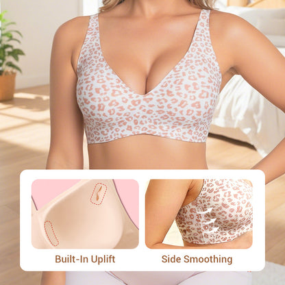 🌸LAST DAY SPECIAL PRICE!!🌸 Jelly Wireless Womens Comfortable Wireless Bras Push Up Bralettes Seamless Tshirts Bras Deep V Everyday Bras