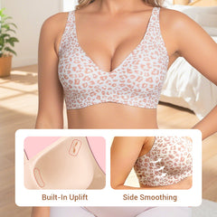 💖LAST DAY SALE 50% OFF💕Womens Comfortable Wireless Bralettes Seamless Deep V Everyday Bra