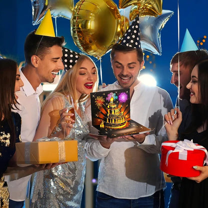🔥Hot Sale 70% OFF!!🎉3D Pop Up Musical Birthday Card with Lights & Song🎵🎂