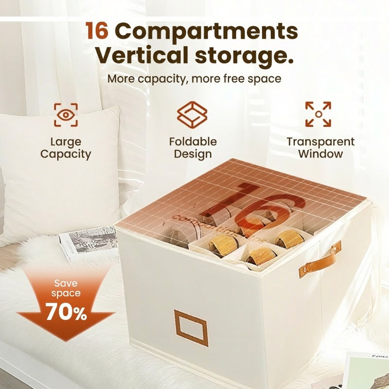 ⏰LIMITED TIME 49% OFF! 👟 Fabric Shoe Organizer Storage Box – Foldable, Large Capacity, Dustproof & Breathable for Closet & Bedroom 🧺✨