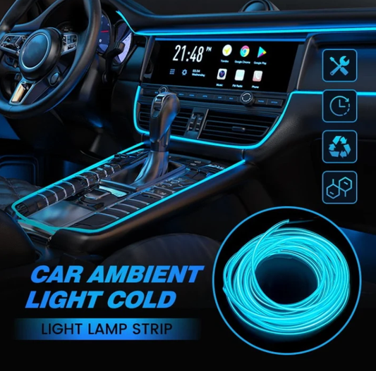 🚗 LAST DAY ONLY! Just £6.99!⏰Car Interior LED Strip Atmosphere Lights Pro
