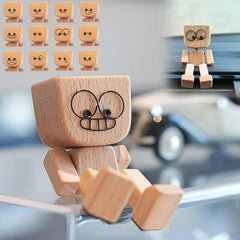 🎉NEW YEAR SALE £7.99!!🔥Charming Little Wooden Figure That Sways with 12PCS Magnetic Expressions🔥