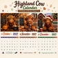 🎁Last Day Promotion 49% OFF🔥2027 Funny Highland Cow Wall Calendar | A4 Hanging Calendar | Designed by Isabel Kline